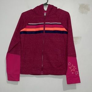 Size XL Girls Athletic Works Maroon Zipper Jacket
